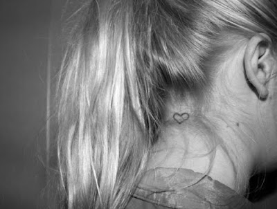 Simple Heart Outline Tattoo