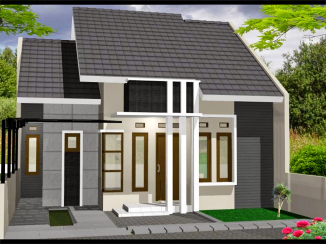 Rumah Minimalis Nuansa Biru Huniankini