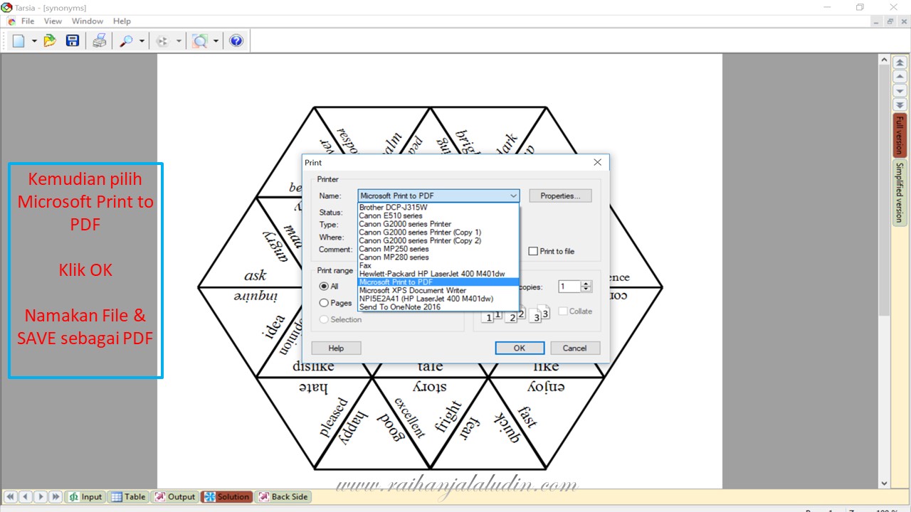 Tutorial & Tips Membina Puzzle Tarsia - Raihan Jalaludin's 