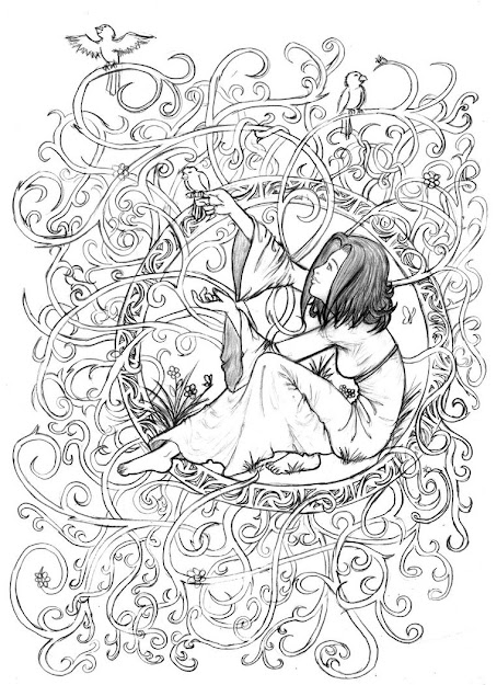 Art Adult Coloring Books  Art Nouveau Coloring Pages  Coloring Pages   Pictures  Imagixs