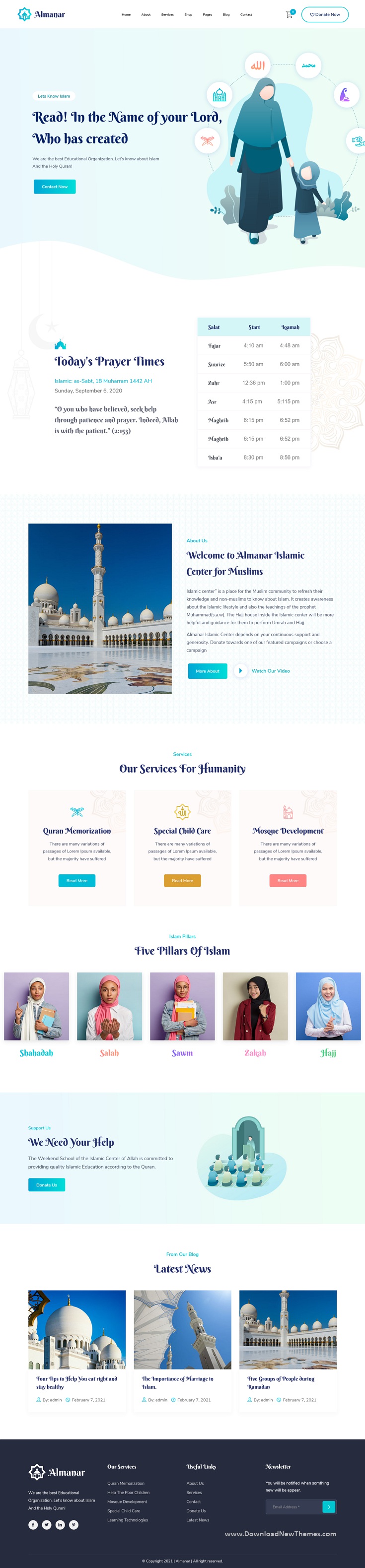 Islamic Center WordPress Theme