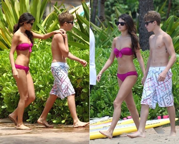 selena gomez and justin bieber on the beach in hawaii. Justin Bieber amp; Selena