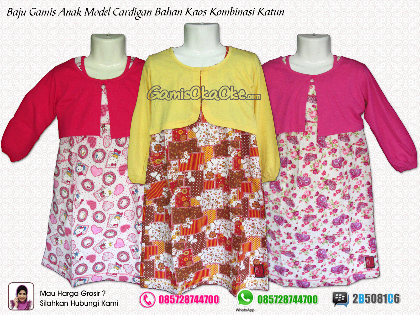 Grosir Baju Gamis Anak Remaja Perempuan Terbaru Bahan Kaos Harga