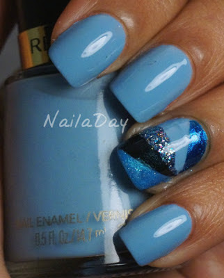 NailaDay: Revlon Dreamer with Triangle Patchwork Accent