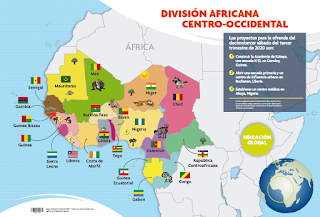 Mapa División Africana Centro-Occidental