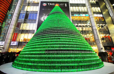 Unique Architecture - Christmas Tree Made from 1,000 Beer Bottles