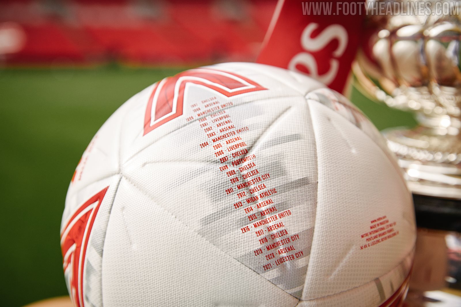 Limited-Edition Mitre 2022 FA Cup Final Ball Revealed - Features All Winners Since 1872