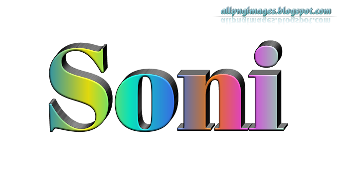 Soni name 3D PNG image