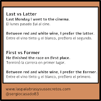 Diferencia entre last y latter y first y former, inglés, aprender inglés, curso de inglés