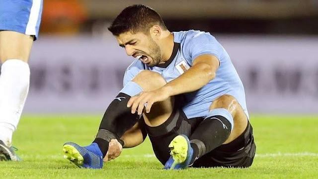 ضربة موجعه لمنتخب أوروجواي قبل مواجهة مصر إصابة نجم الفريق سواريز