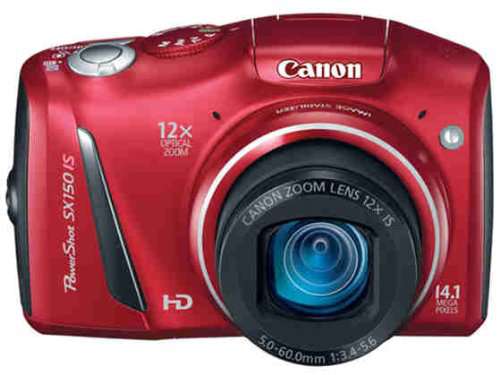 Canon PowerShot SX150 IS 14.1 MP Digital Camera with 12x Wide-Angle Optical Image Stabilized Zoom with 3.0-Inch LCD (Red)