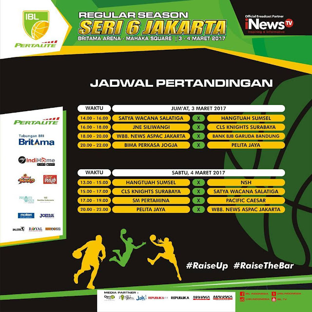 Jadwal IBL Pertalite 2017 - Seri 6 Jakarta
