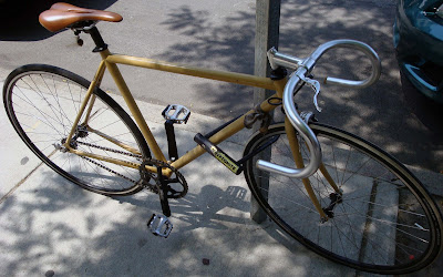 Wooden Beads and Feathers on a bike