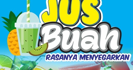 Contoh Desain Banner Jualan Jus  Buah  Gratis Siap Edit 