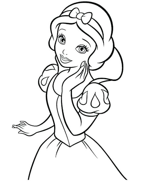 Princess Snow white colouring pages 5