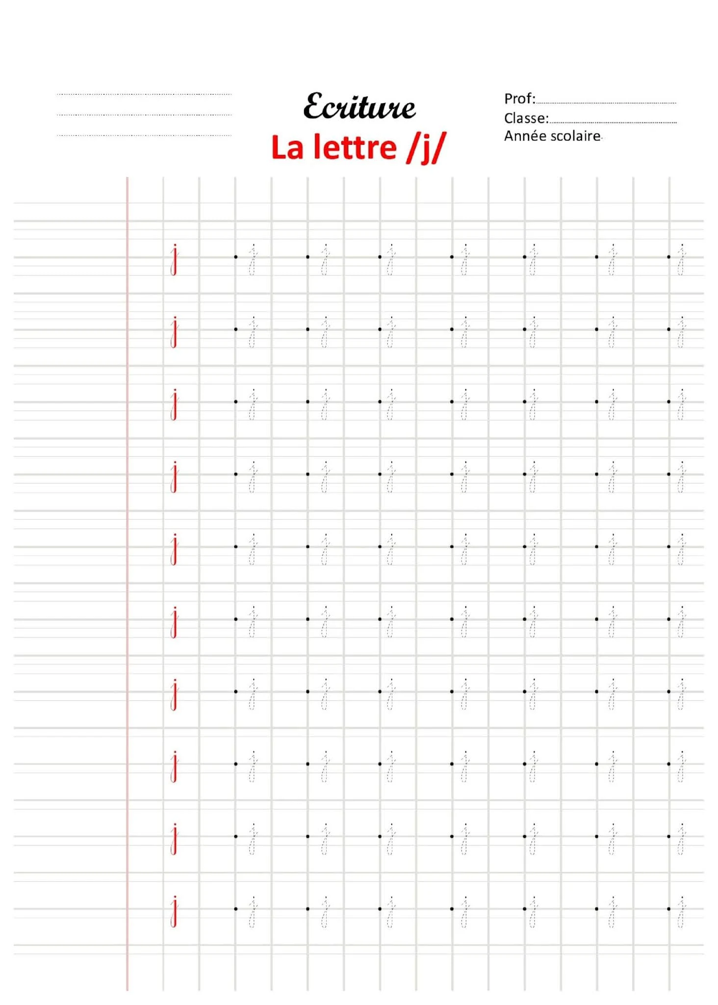 Ecriture La lettre /j/ PDF