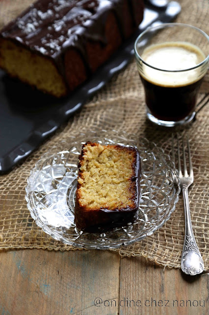 cake sans farine , noix de coco , poudre d'amandes , ganache chocolat , gluten free