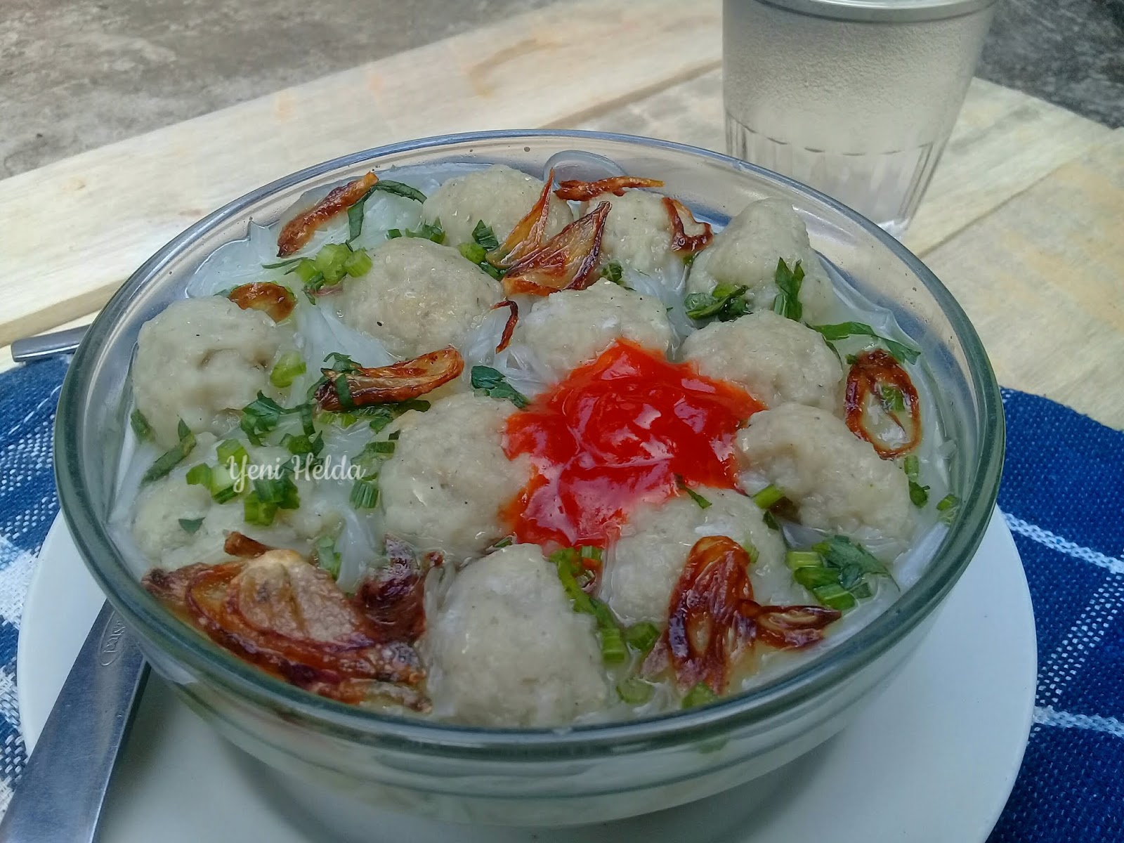 Resep sop bakso soun kuah bening Yeni