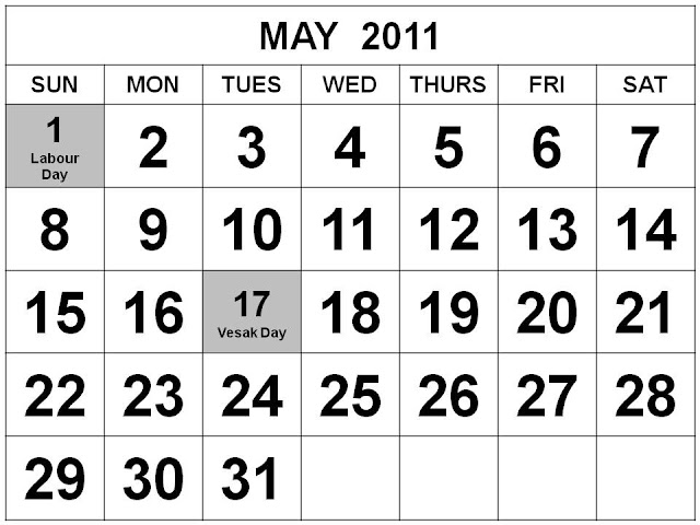 may calendar 2011 template. 2011 calendar with Canadian