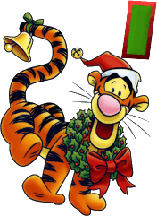 Abecedario Navideño de Tiger de Winnie the Pooh.