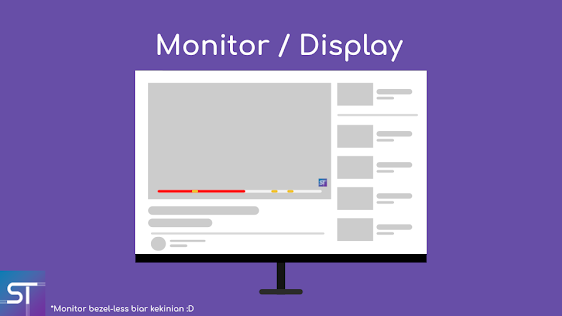 Ilustrasi Bezel-less monitor by SimplyciTech