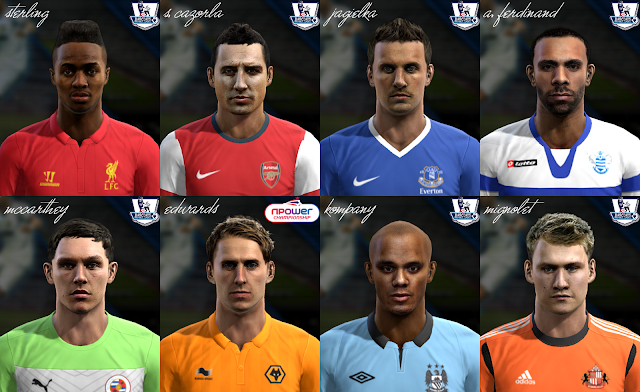 Premier League Facepack v5 - PES 2013