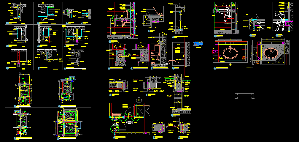 Gambar Kamar Mandi Cad  bengkel autocad  detail kamar mandi 