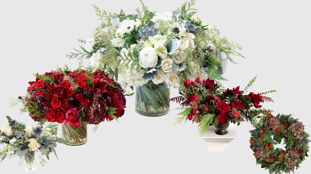 holiday flower arrangements