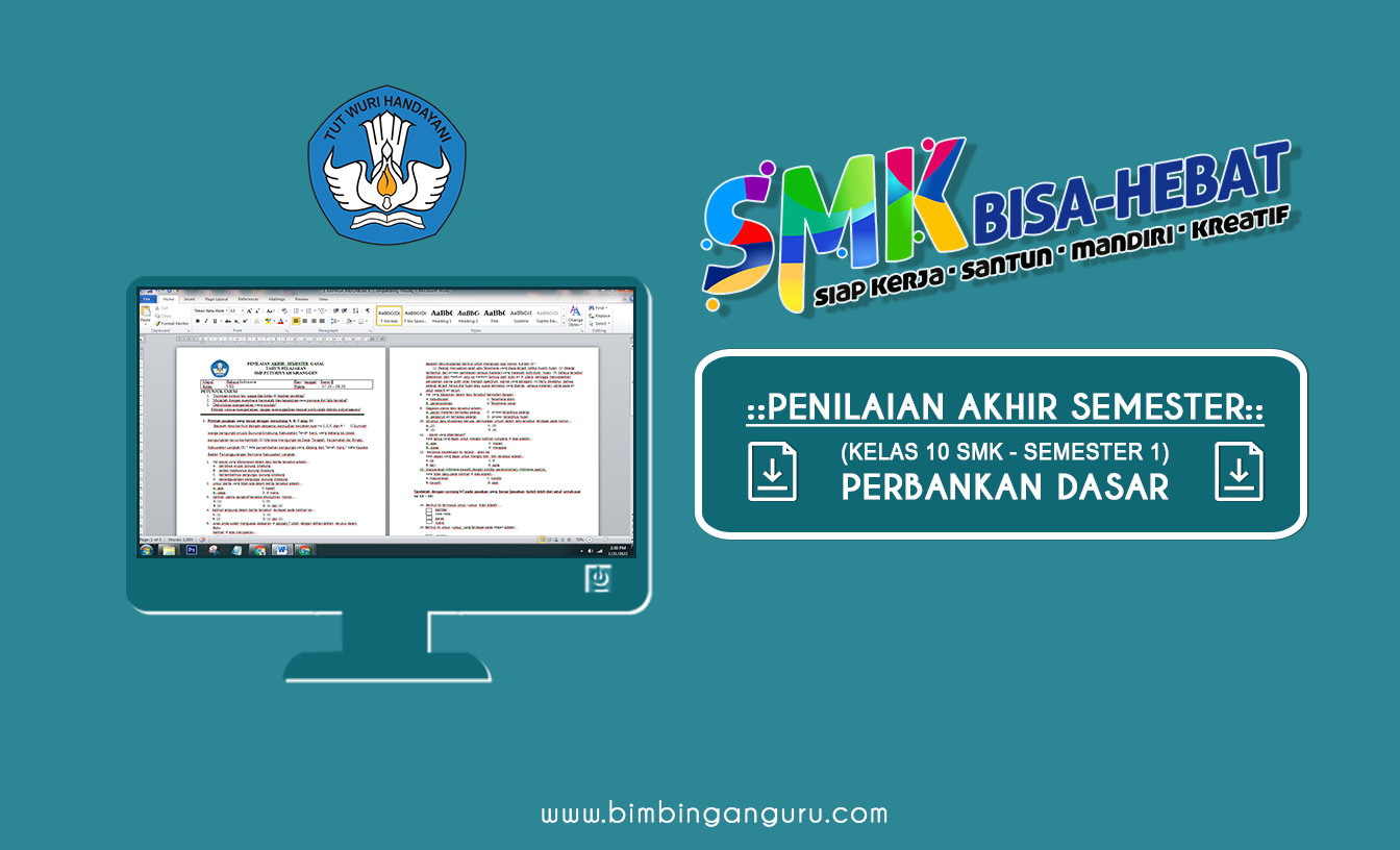 Download Soal PAS Perbankan Dasar Kelas X SMK 2022/2023 (PDF)