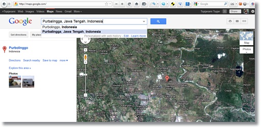 peta google maps kabupaten purbalingga