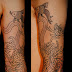 Japanese TATTOO Horimitsu style 菊水と金魚 Kikusui and Gold fish