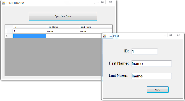  How to Add a New Row To Datagridview From Another Form Using C Add Row To Datagridview From Another Form In C#