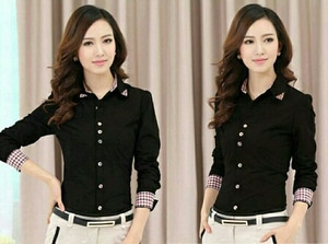  Kemeja (L - Fit XL) ASHLEY - Katun - Kemeja Kantor Fashion Kerja 