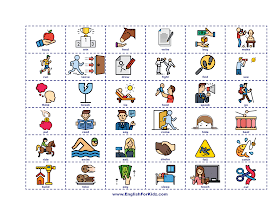 Irregular verbs game picture cards