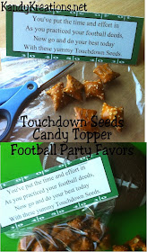 Touchdown Seeds Football Party Favors Printable by Kandy Kreations
