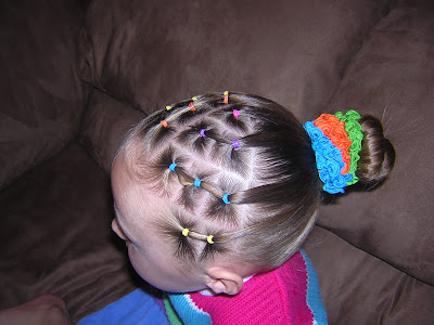 rainbow hairstyles. Gymnastics Hairstyle - Rainbow