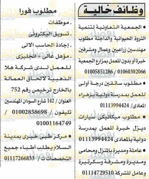 وظائف أهرام الجمعة 27 -1- 2023 لكل المؤهلات والتخصصات بمصر والخارج