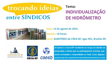 Trocando ideias entre Síndicos no Crea-DF para discutir Individualização de Hidrômetro