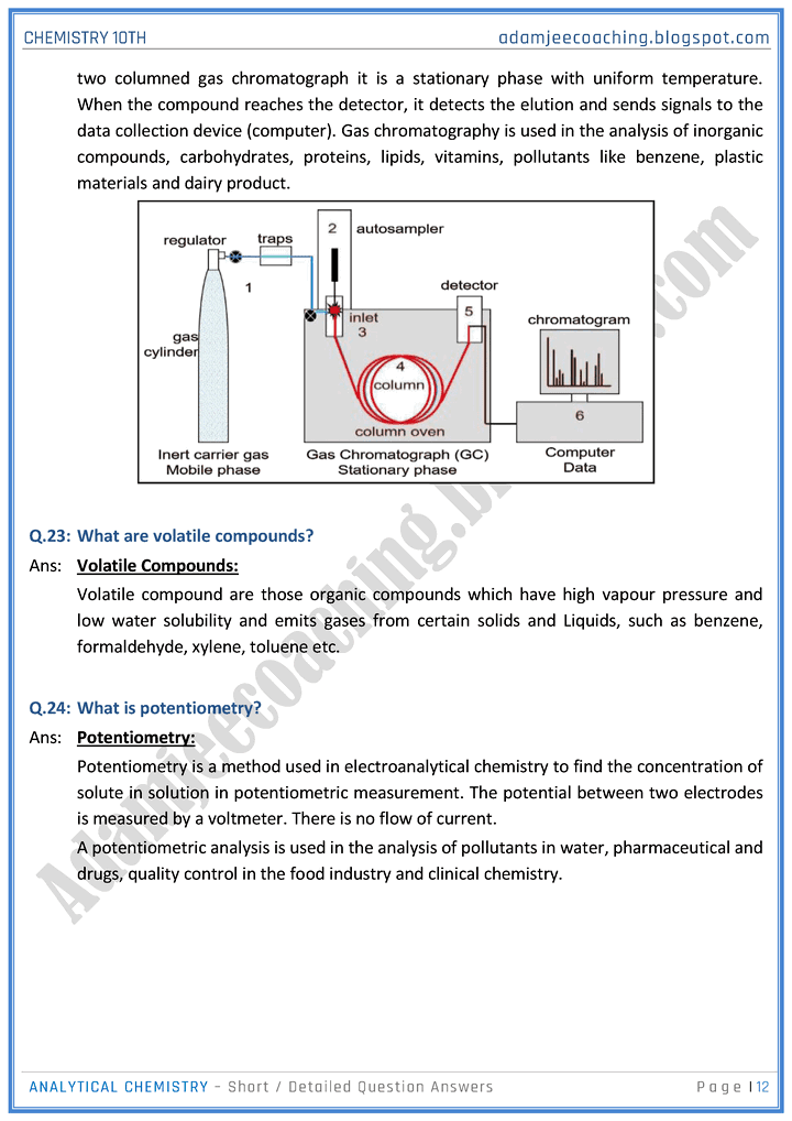 analytical-chemistry-short-and-detailed-question-answers-chemistry-10th