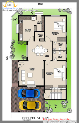 137 Square Meter (1480 Sq. Ft)Single Floor House Plan Elevation - September 2011