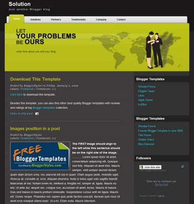 Solution Blogger Template