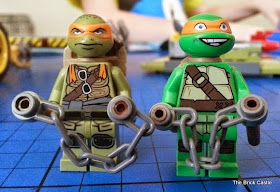 LEGO TMNT Turtle Van Takedown Set 79115 Review Minifigures old turtle and new movie turtle compared