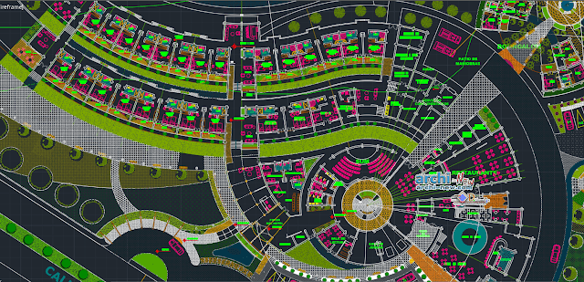 Ecotourism lodge design study in AutoCAD  