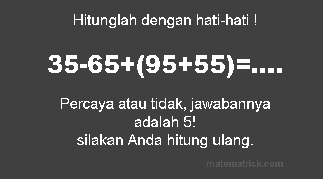 Awas Pertanyaan  Logika Yang Menjebak  Matematrick