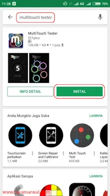 MultiTouch Tester di Play Store