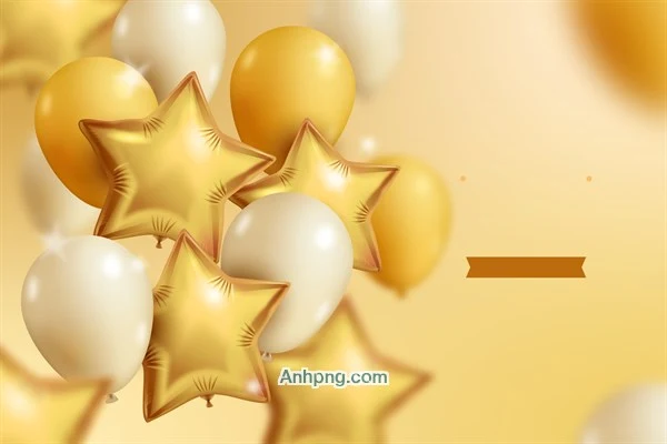 Background sinh nhật bóng vàng lấp lánh sang trọng