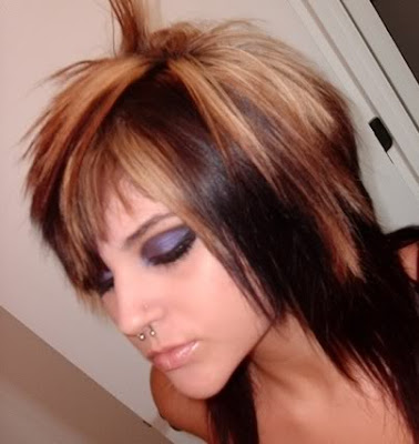 blonde and black hair ideas. londe and lack hair color
