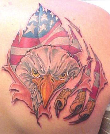 american flag tattoos. american flag tattoos