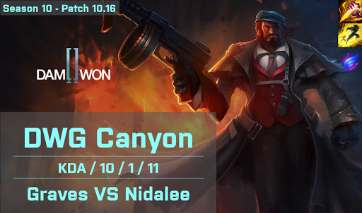 DWG Canyon Graves JG vs Nidalee - KR 10.16