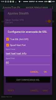 Cara Settingan AnonyTun Pro Untuk Telkomsel 0 Pulsa 0 Kuota